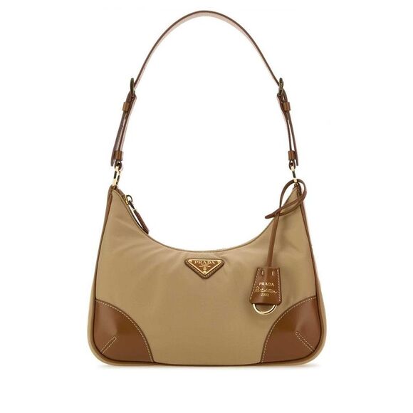 PRADA Handbags - PRADA Re-Edition 2002 Nylon Shoulder Bag Women CAMEL Handbags